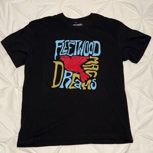 Fleetwood Mac Black Cotton Band Graphic T-Shirt
